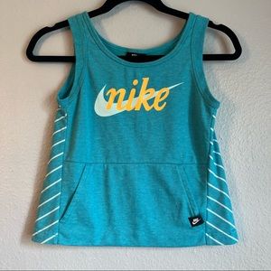Nike Girls Logo Sleeveless Sweatshirt Blue Medium